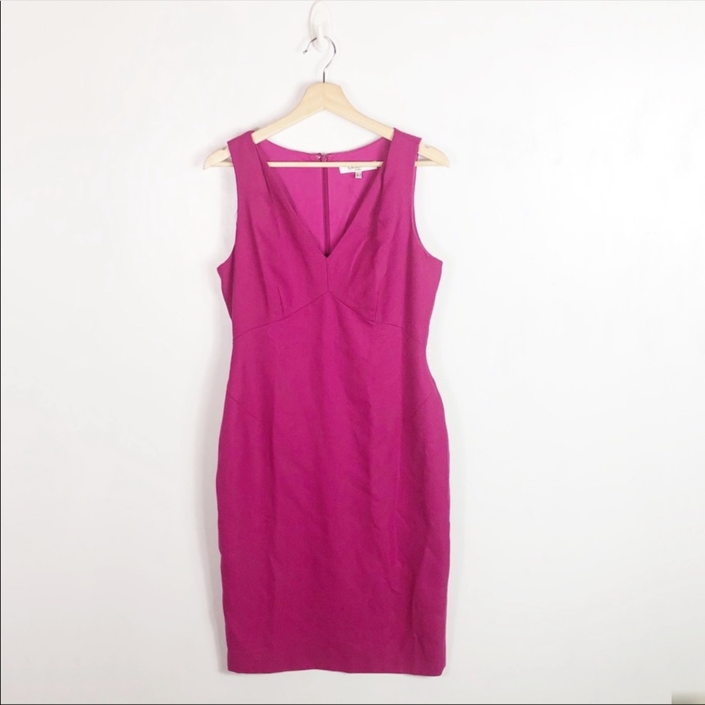 L.K. Bennett Pink Fitted Career Sleeveless Dress
